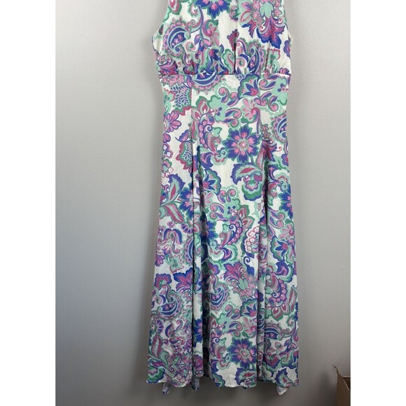 Flying Tomato Maxi Flowing Dress Sleeveless Size Medium Artistic Floral Flowy - Picture 3 of 10